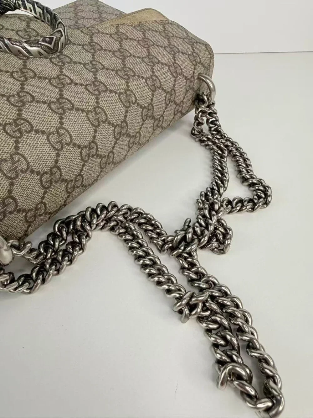 Gucci Dionysus Small GG Supreme Canvas Shoulder Crossbody Bag